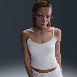 Nike Sportswear Chill Knit aansluitende cami tanktop voor dames - Bruin
