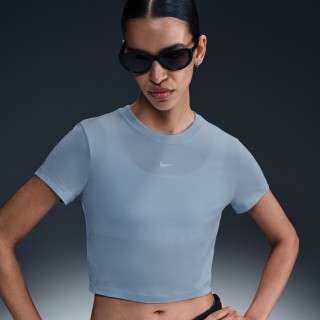Nike Sportswear Chill Knit kort T-shirt voor dames - Blauw