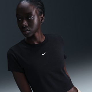 Nike Sportswear Chill Knit kort T-shirt voor dames - Zwart
