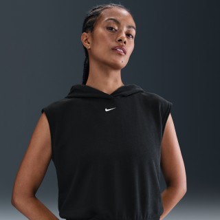 Nike Sportswear Chill Terry korte dameshoodie van sweatstof met korte mouwen - Zwart