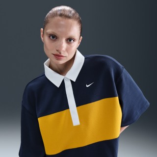 Nike Sportswear oversized polo met korte mouwen voor dames - Blauw