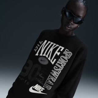Nike Sportswear oversized sweatshirt met ronde hals van sweatstof voor dames - Zwart