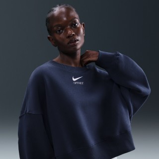 Nike Sportswear Phoenix Fleece oversized damestop met ronde hals - Blauw