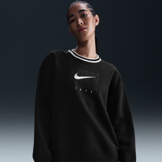Nike Sportswear Phoenix Fleece oversized sweatshirt met ronde hals en graphic voor dames - Zwart