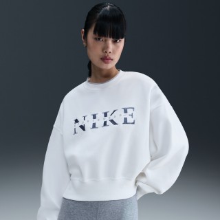 Nike Sportswear Phoenix Fleece oversized sweatshirt met ronde hals voor dames - Wit