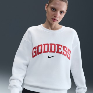 Nike Sportswear Phoenix Fleece oversized sweatshirt met ronde hals voor dames - Wit