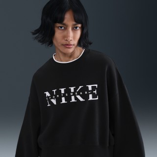 Nike Sportswear Phoenix Fleece oversized sweatshirt met ronde hals voor dames - Zwart