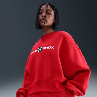 Nike Sportswear Phoenix Fleece Shox oversized sweatshirt met ronde hals voor dames - Rood