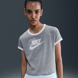 Nike Sportswear Ringer T-shirt met korte mouwen voor dames - Grijs