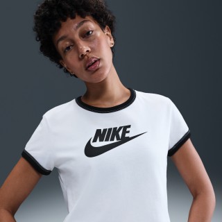 Nike Sportswear Ringer T-shirt met korte mouwen voor dames - Wit
