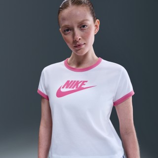 Nike Sportswear Ringer T-shirt met korte mouwen voor dames - Wit