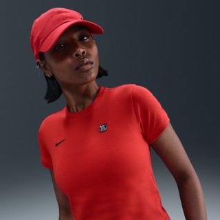 Nike Sportswear Shox Strak T-shirt voor dames - Rood