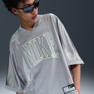 Nike Sportswear Street oversized jersey met korte mouwen en graphic voor dames - Grijs