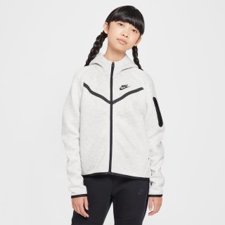 Nike Sportswear Tech Fleece Hoodie met rits over de hele lengte voor meisjes - Grijs