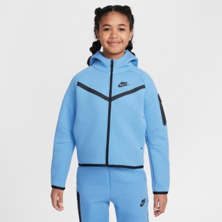Nike Sportswear Tech Fleece hoodie met rits voor meisjes - Blauw