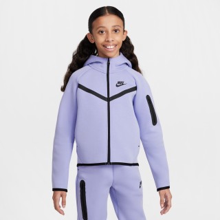 Nike Sportswear Tech Fleece hoodie met rits voor meisjes - Paars