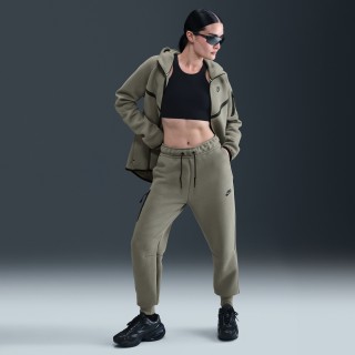Nike Sportswear Tech Fleece joggingbroek met halfhoge taille voor dames - Groen