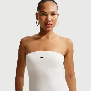Nike strakke tube-top voor dames - Wit