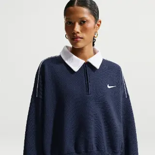 Nike sweatshirt met korte rits voor dames - Blauw
