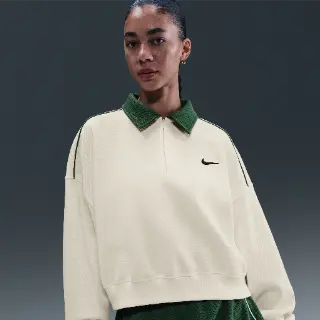 Nike sweatshirt met korte rits voor dames - Wit