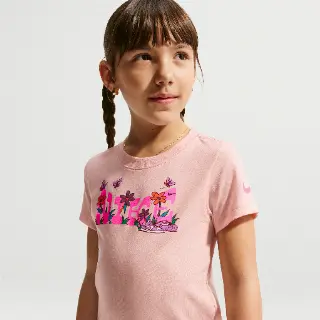 Nike T-shirt met bloemenprint voor kleuters - Oranje