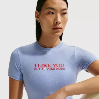 Nike T-shirt met korte mouwen voor dames - Blauw