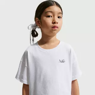 Nike T-shirt met recht design voor meisjes - Wit