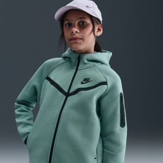 Nike Tech Fleece hoodie met rits voor meisjes - Groen
