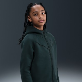 Nike Tech Fleece hoodie met rits voor meisjes - Groen
