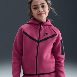 Nike Tech Fleece hoodie met rits voor meisjes - Paars