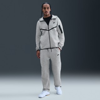 Nike Tech fleecebroek met open zoom voor heren - Grijs