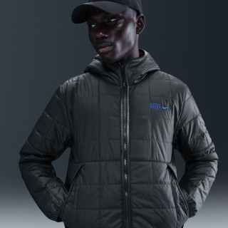 Nike voetbaljack met synthetische vulling en capuchon voor heren van Inter Milan - Grijs