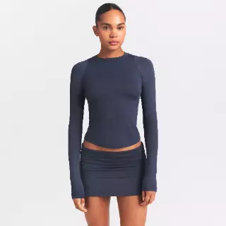 NikeSKIMS Airy damestop met ronde hals en lange mouwen - Blauw