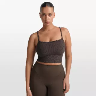NikeSKIMS Ribbed Seamless tanktop voor dames - Bruin