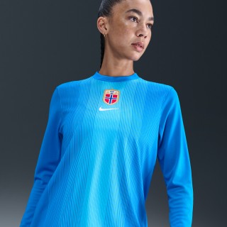Noorwegen 2025/26 Stadium Goalkeeper Nike Dri-FIT replicavoetbalshirt met lange mouwen voor dames - Blauw