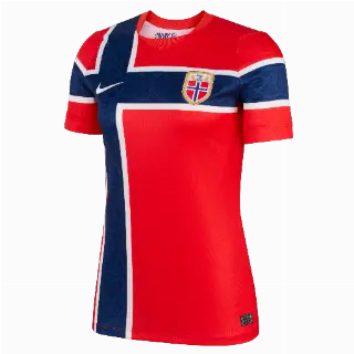 Noorwegen 2026 Stadium Thuis Nike Dri-FIT replica voetbalshirt voor dames - Rood