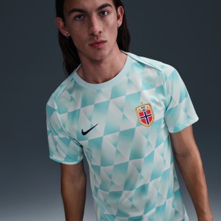 Noorwegen Academy Pro Nike Dri-FIT warming-up voetbalshirt met korte mouwen voor heren - Blauw