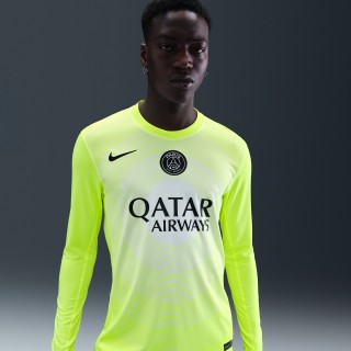 Paris Saint-Germain 2025/26 Stadium Goalkeeper Derde Nike Dri-FIT replicavoetbalshirt voor heren - Geel