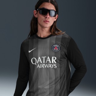 Paris Saint-Germain 2025/26 Stadium Goalkeeper Nike Dri-FIT replicavoetbalshirt met lange mouwen voor heren - Zwart
