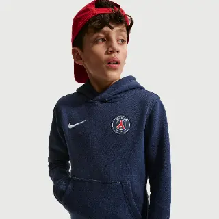 Paris Saint-Germain Club Nike voetbalhoodie voor jongens - Blauw