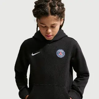 Paris Saint-Germain Club Nike voetbalhoodie voor jongens - Zwart