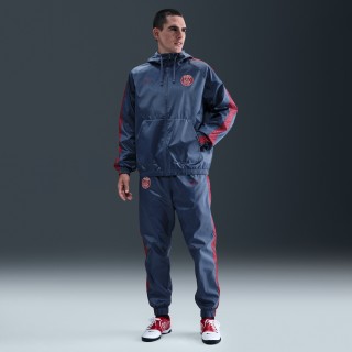 Paris Saint-Germain Nike geweven voetbaltrainingspak met capuchon voor heren - Blauw