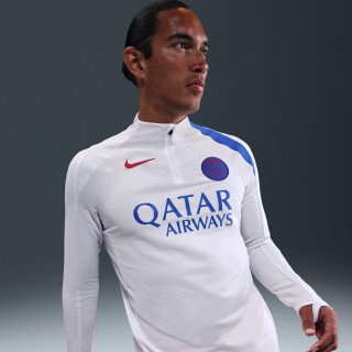 Paris Saint-Germain Strike Derde Nike Total 90 knit voetbaltrainingstop met Dri-FIT voor heren - Wit