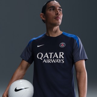 Paris Saint-Germain Strike Nike Dri-FIT voetbaltop met korte mouwen voor heren - Blauw