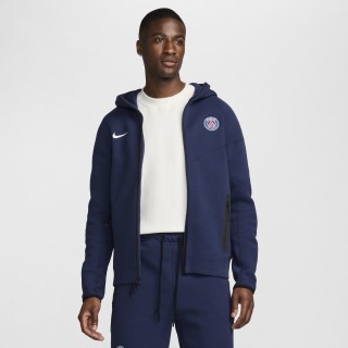 Paris Saint-Germain Tech Fleece Windrunner Nike voetbalhoodie met rits over de hele lengte voor heren - Blauw