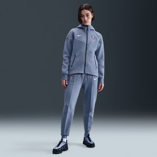Paris Saint-Germain Tech Nike voetbaljoggingbroek van fleece met halfhoge taille voor dames - Blauw
