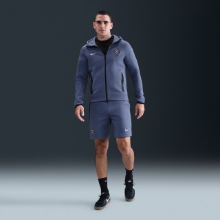 Paris Saint-Germain Tech Nike voetbalshorts van fleece voor heren - Blauw