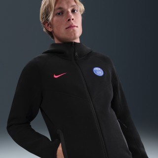 Paris Saint-Germain Tech Windrunner Nike Total 90 voetbalhoodie van fleece voor heren - Zwart