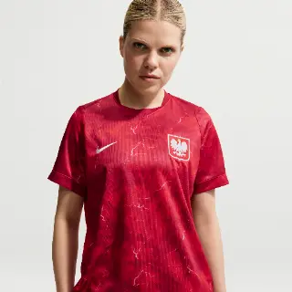 Polen 2026 Stadium Uit Nike Dri-FIT replicavoetbalshirt voor dames - Rood