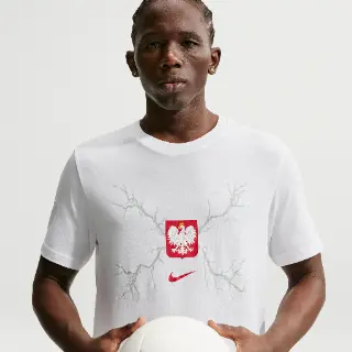 Polen 2026 T-shirt Nike voetbalshirt voor heren - Wit